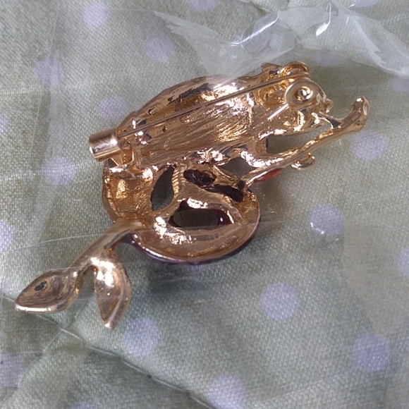 Crystal Lizard Brooch Pin - Picture 2 of 4